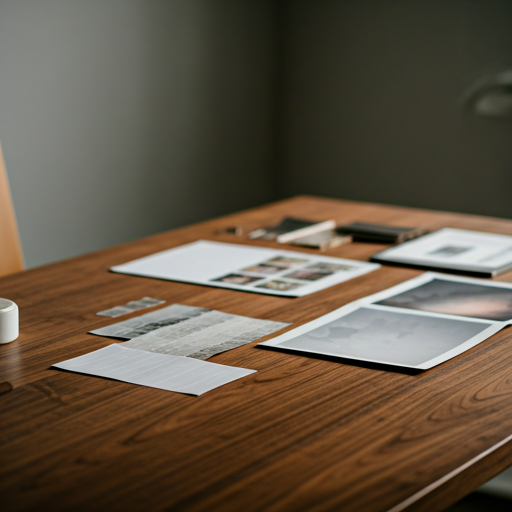 Elegant bright creative studio with mood boards